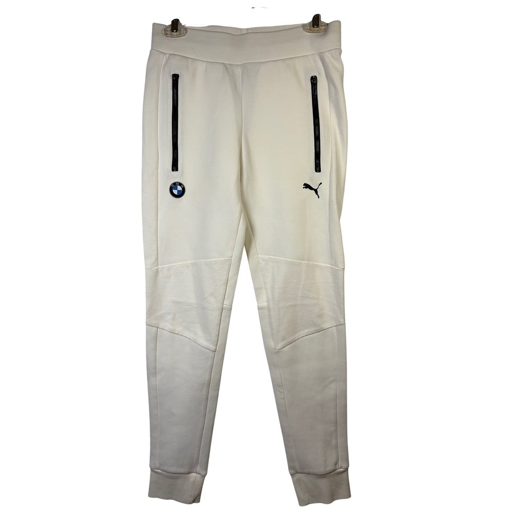 Puma BMW M Motorsport Sweatpants Women Small White Excellent Joggers Tapered